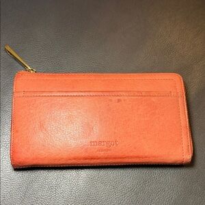 Margot New York Coral  Leather Wallet
